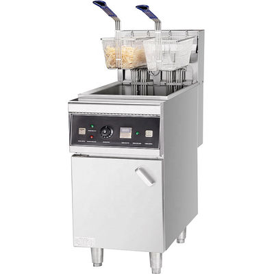商業用キッチン機器のための18kWステンレス鋼28L単タンクバスケットフライヤー