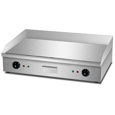 電気カウンタートップ フラットグリッドルプレート シルバー 白 35kg ダブル温度制御パネル