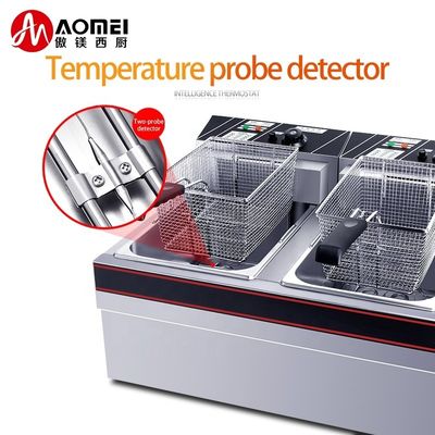 660×565×420mm 耐久性ステンレス鋼 電動チップ 厚いバスケット付き深揚げ機
