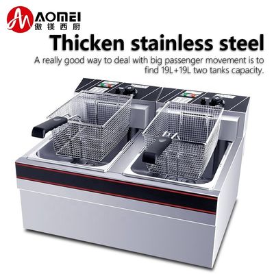660×565×420mm 耐久性ステンレス鋼 電動チップ 厚いバスケット付き深揚げ機