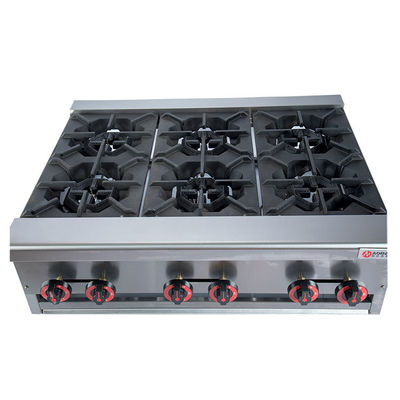 ビデオ 技術サポート 6 台の燃焼器具を備えた高生産性の商用携帯ガスストーブ