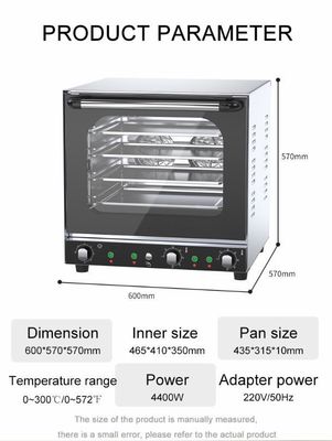 精密温度制御 パンのクッキーを作るための電気蒸気コンベクションオーブン