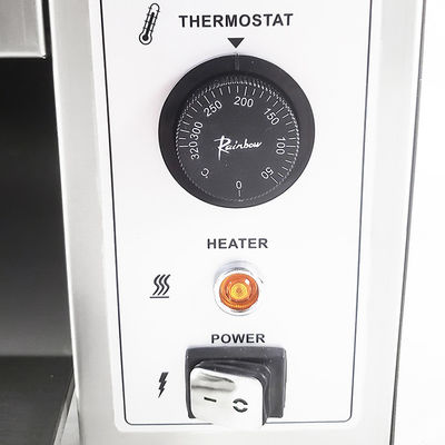 商業食品産業におけるハンバーガーパンの 1600W 電動コンベアベルトトースター