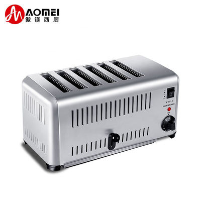 2500W 電力ステンレス鋼6スライストースター 朝食機