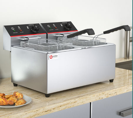 商用キッチンでフライする多機能食品のためのOEM 6L 6L電気フライヤーをサポートする
