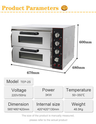 商用キッチン用電動ピザオーブン