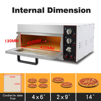 電動焼肉 パンピザケーキ ピザストーンとタイマーの調理オーブン 585x480x300mm