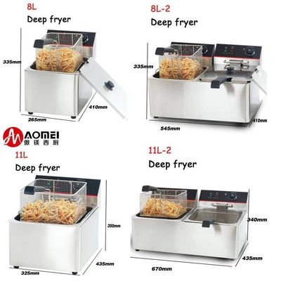 商用テーブルトップ ダブルシリンダー 電動 ディープフライヤー 利点 便利 9.7 KG