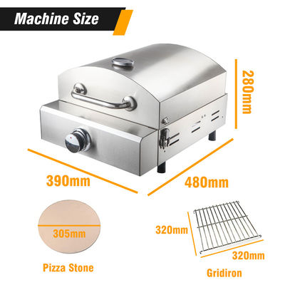 パン屋機 ガスピザオーブン グリル サイズ 320*320mm ポータブル キャンプピザ グリル