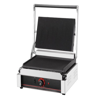 13kg 電動パニニグリル 商用パニニサンドイッチプレス ステンレス鋼 シングルコンタクトグリル