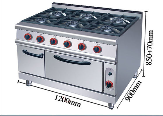 商用 6 燃焼器 ガスオーブンレンジストーブ 220KG 容量と電圧 V LPG2800PA