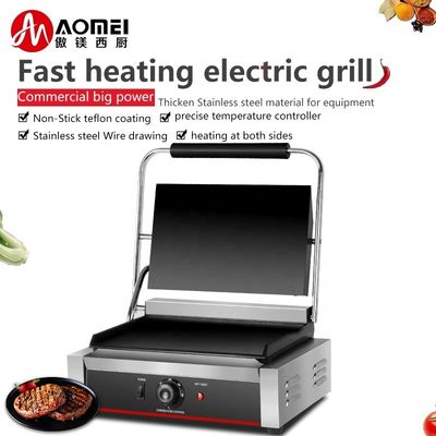 220V 全フラット電気グリル機 暖房部品サンドイッチコンタクトグリル 19kg