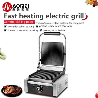 商業用電動パニニメーカーのグリル 粘りしない調理表面とサンドイッチプレート