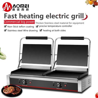 2in1 フルフラット ダブルプレート パニニサンドイッチプレス 電気コンタクトグリル