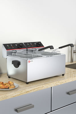 レストラン 11L 11L 産業用 熱保護機能の電動式二重フライヤー