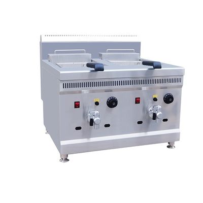 高生産性 38KG フライドチキンとフレンチフライのためのダブルシリンダーディープフライヤー