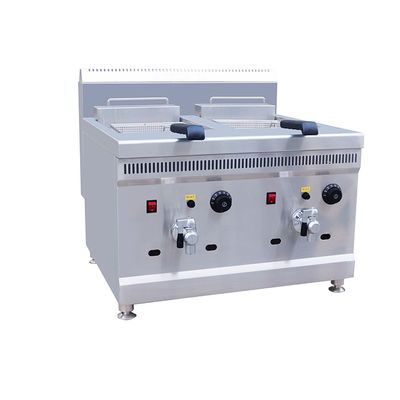 高生産性 38KG フライドチキンとフレンチフライのためのダブルシリンダーディープフライヤー