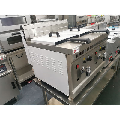 高生産性 38KG フライドチキンとフレンチフライのためのダブルシリンダーディープフライヤー