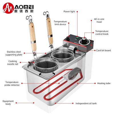 2kW 電動ステンレス 自動 パスタ 炊飯器 バスケット/ヌードル 炊飯機 TEN-2