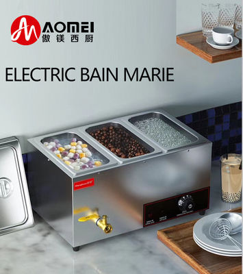 ステンレス鋼6パンの電動洗面マリー・バッフェ 食品サービス産業用暖房機
