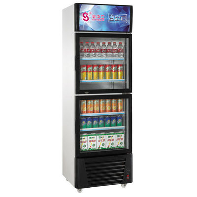 飲み物 ショートケース クーラー チラー スーパーマーケット ガラス ドア ディスプレイのための立立冷蔵庫