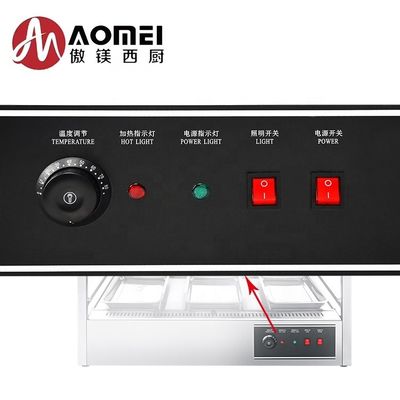 温度制御 電気 熱熱 食品 温め器 グラステーブルトップ付き ディスプレイ