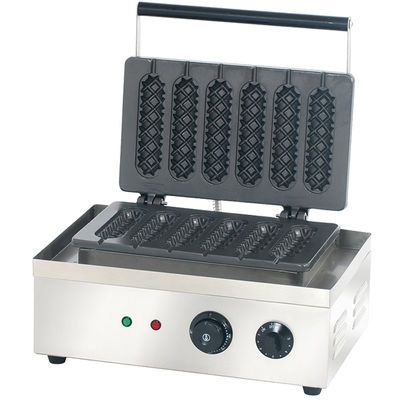 焼き ワッフル ケーキ パン オーダーメイド 商用電気コーン ホットドッグ ワッフル メーカー 6 スティック 400x264x230mm