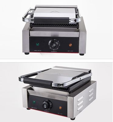 22x22 電動パニニグリル ステンレス 単一接触サンドイッチプレス 商業用グリル