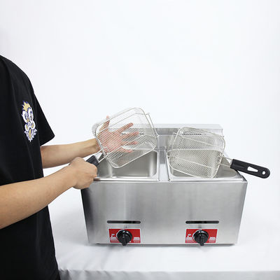 工業用ステンレス鋼ガスフライスフライス機 KFC チキンとジャガイモチップス