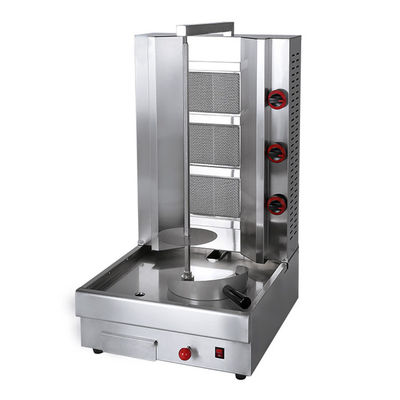 商用ホテルのキッチンで肉を焼く高硬度ガスシャワーマ機器