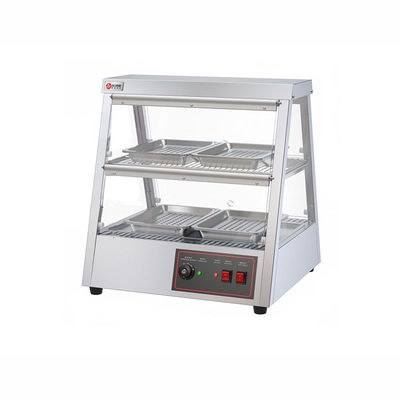 43KGステンレス鋼 食品ディスプレイ 暖房 ショートケース 1.6KW 電動 熱食暖房