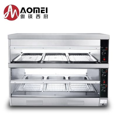 45kgの容量と調節可能な温度を持つ電気ステンレス食品暖房ショーケース