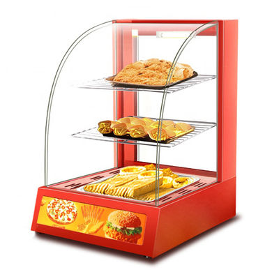 商業用ミニ電気食品ディスプレイ 暖かいショートケース 3層 380x460x600mm