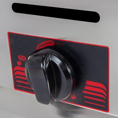 6L 6L 商用ステンレス鋼ガスディープフライヤー 2バスケットフライドチキンマシン