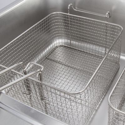 6L 6L 商用ステンレス鋼ガスディープフライヤー 2バスケットフライドチキンマシン