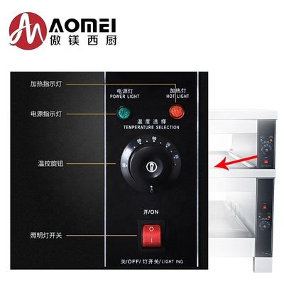 3 in 1 コンボ キャビネット 食品 暖房 ディスプレイ ステンレス 鋼 アクリル テーブル 商用