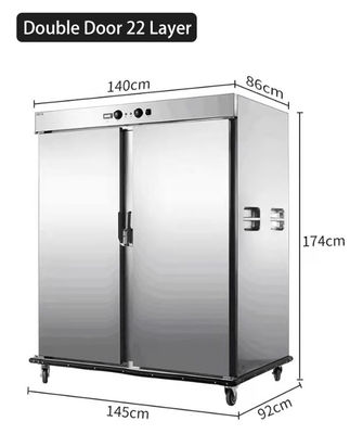 120mm 層の高さ ステンレス鋼 移動式 宴会や商業用 食品暖房用 トロッキー