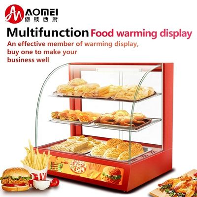 3層 レッド スナック 食品 ウォーマー 商業用食品保存ソリューションの展示