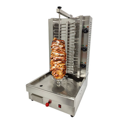 220V ガス3バーナー 電動自動回転チキンケバブ ドナー シャワルマ製作機