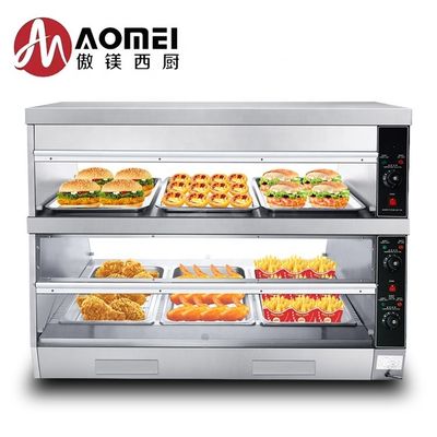 商用キッチン フライドチキン食品ディスプレイ 暖かい 1220*760*850mm ホットフードショーケース