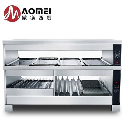 レストランデザイン 多機能食品暖房ディスプレイカウンター 30-85C温度