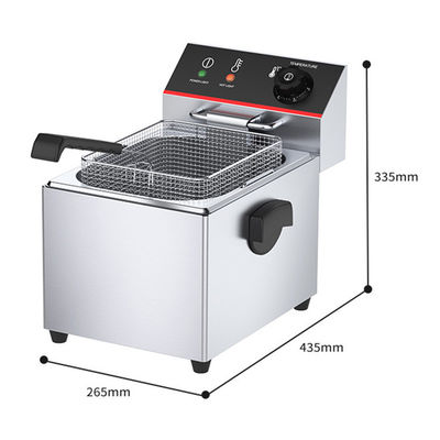 商業用キッチン用電動式深揚げ器 8L レストラン・キャテリング機器のための1タンク