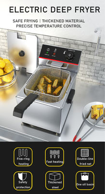 ホテル レストラン 11L 商用電気 ディープフライヤー 6.75KG オンラインサポート