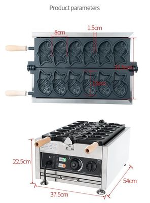 韓国の魚ケーキ 電気タイヤキワッフルメーカー 18kgステンレス鋼