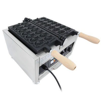 14PCS 日本の魚形タイヤキメーカー 電動 ミニワッフルコーンベーカーの220V