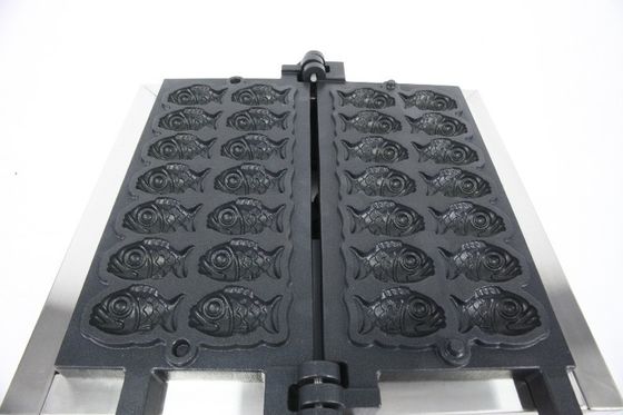 14PCS 日本の魚形タイヤキメーカー 電動 ミニワッフルコーンベーカーの220V
