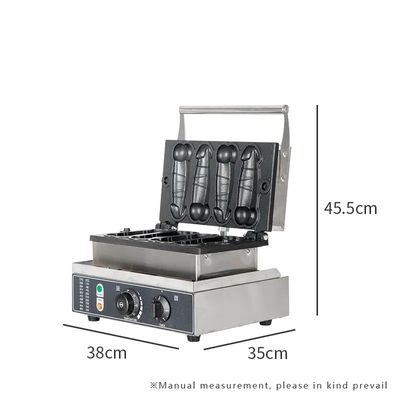 グリリングとパニニプレスプレート スナックフードマシンのためのミニ台湾ペニスワッフルメーカー