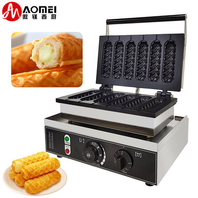 6 in 1 商用電動棒 ワフラー パン屋 台所用品 スナック ホットドッグ ワッフル機 7.5 kg