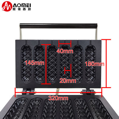 6 in 1 商用電動棒 ワフラー パン屋 台所用品 スナック ホットドッグ ワッフル機 7.5 kg