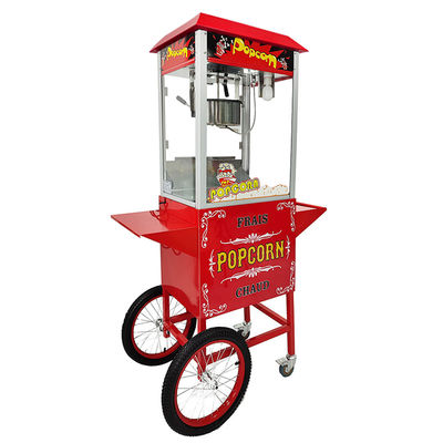 電動 商用 ポップコーン メーカー カートと赤色